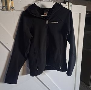 Spyder Women’s hoodie Sweatshirt black full zip outdoor athletic Medium M jacket